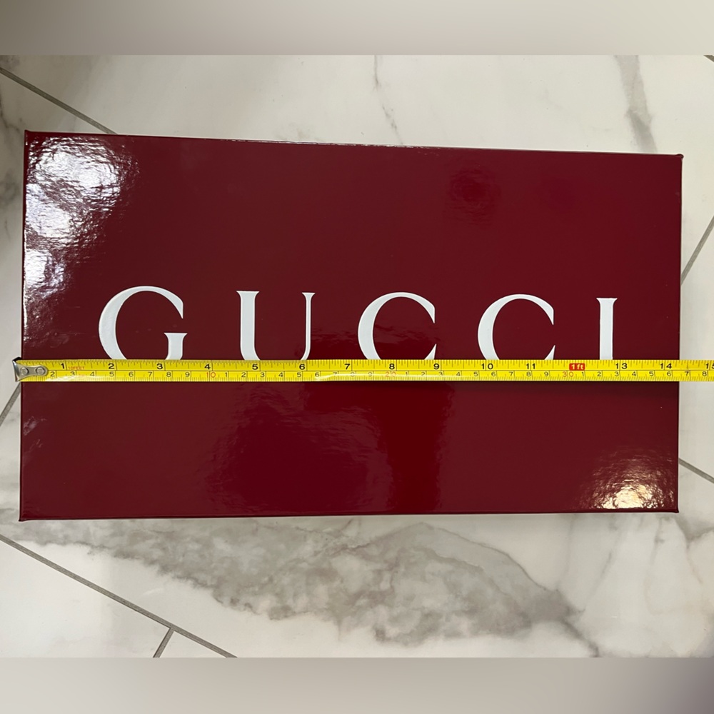 Authentic Gucci Burgundy and White Logo Shoe Box